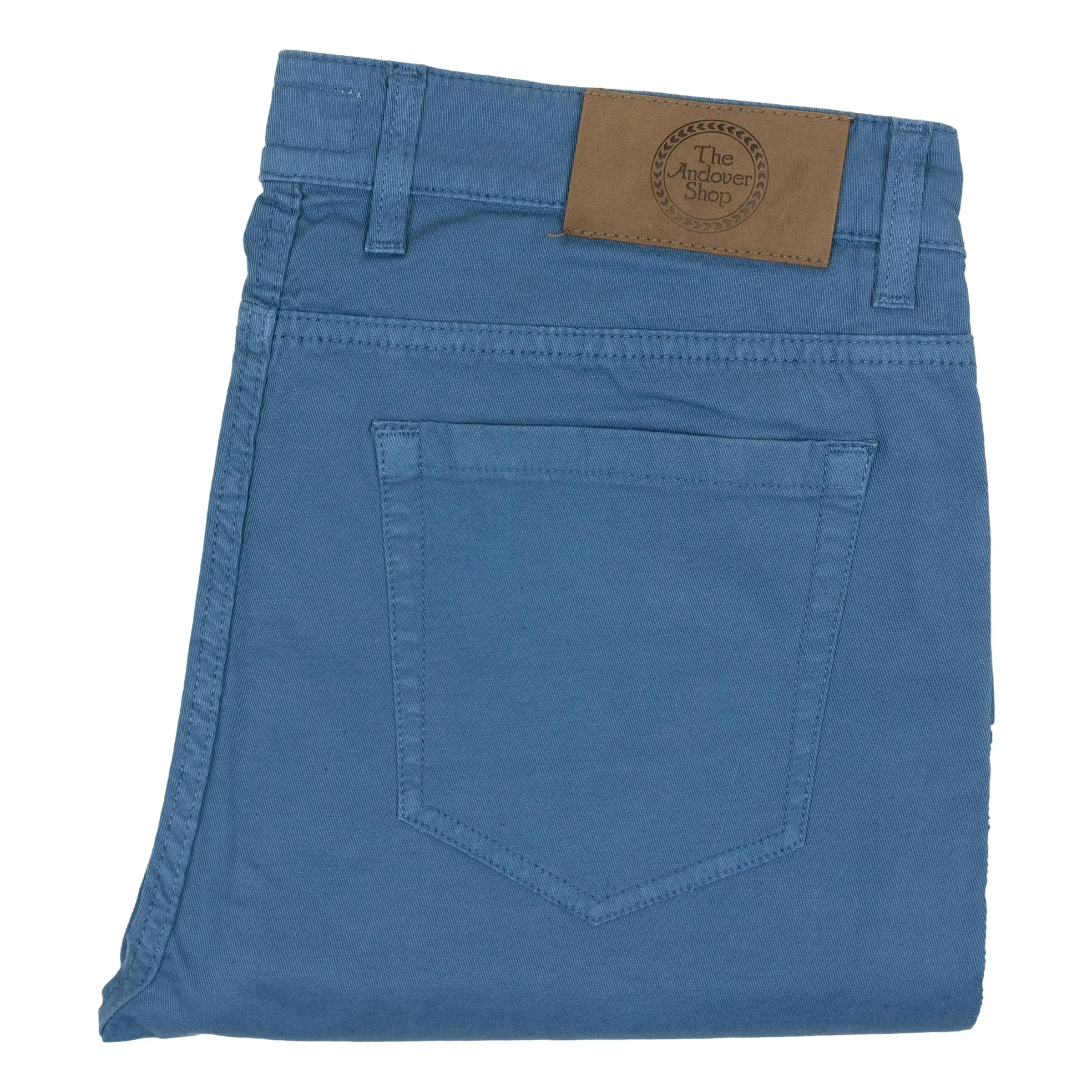 5-Pocket Linen and Cotton Blend Trouser