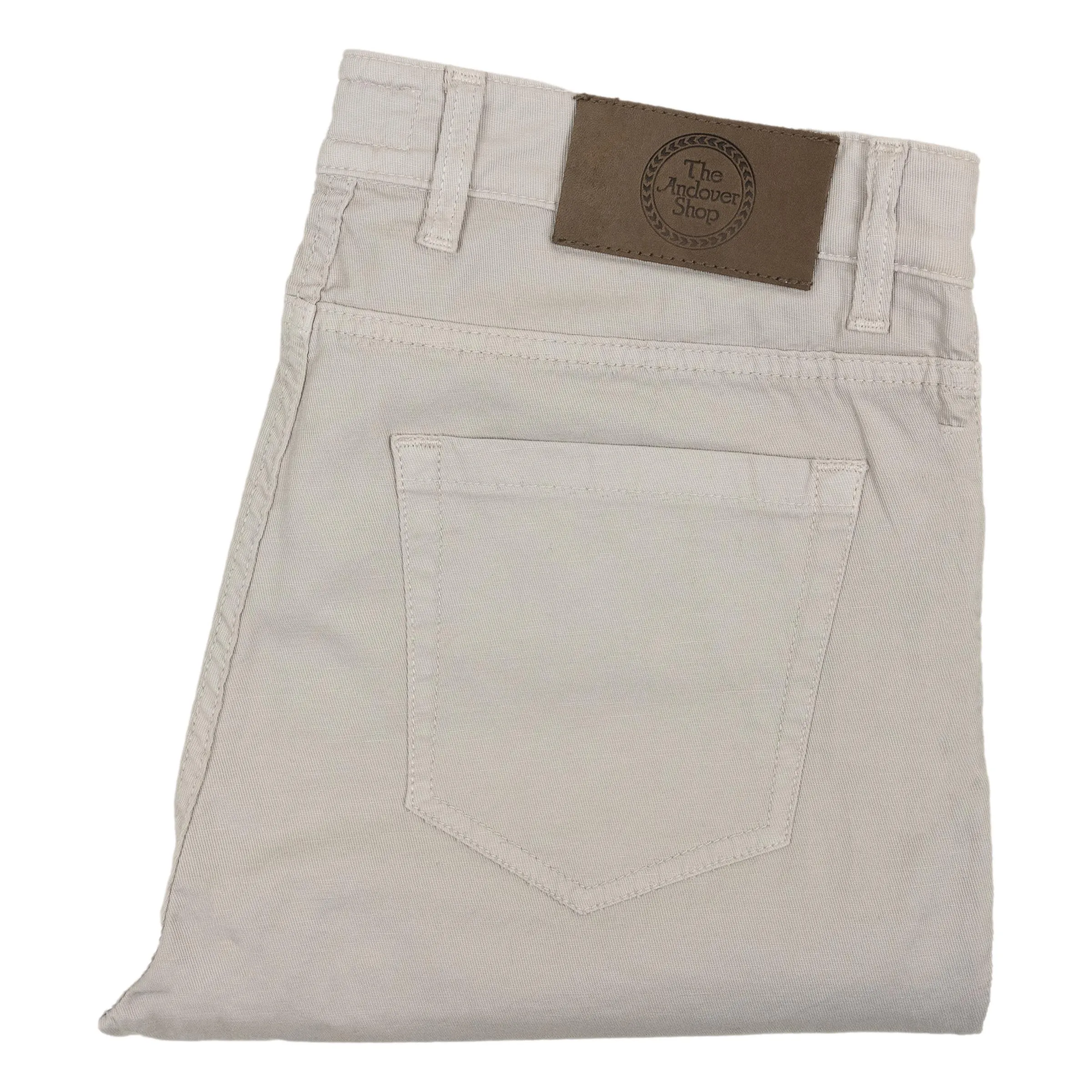 5-Pocket Linen and Cotton Blend Trouser