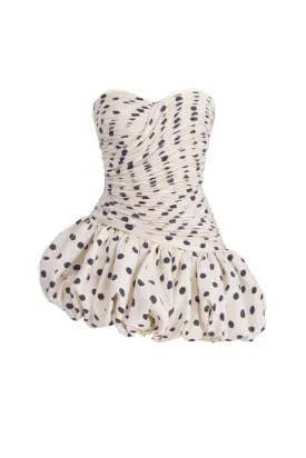 BALLOON POLKA DOT MINI DRESS