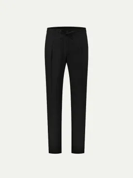 Black Linen Seaside Trousers