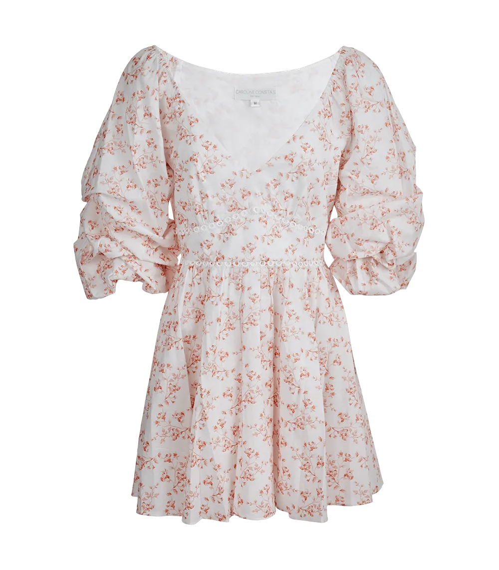 Blakely Mini Dress Blush Watercolor Floral