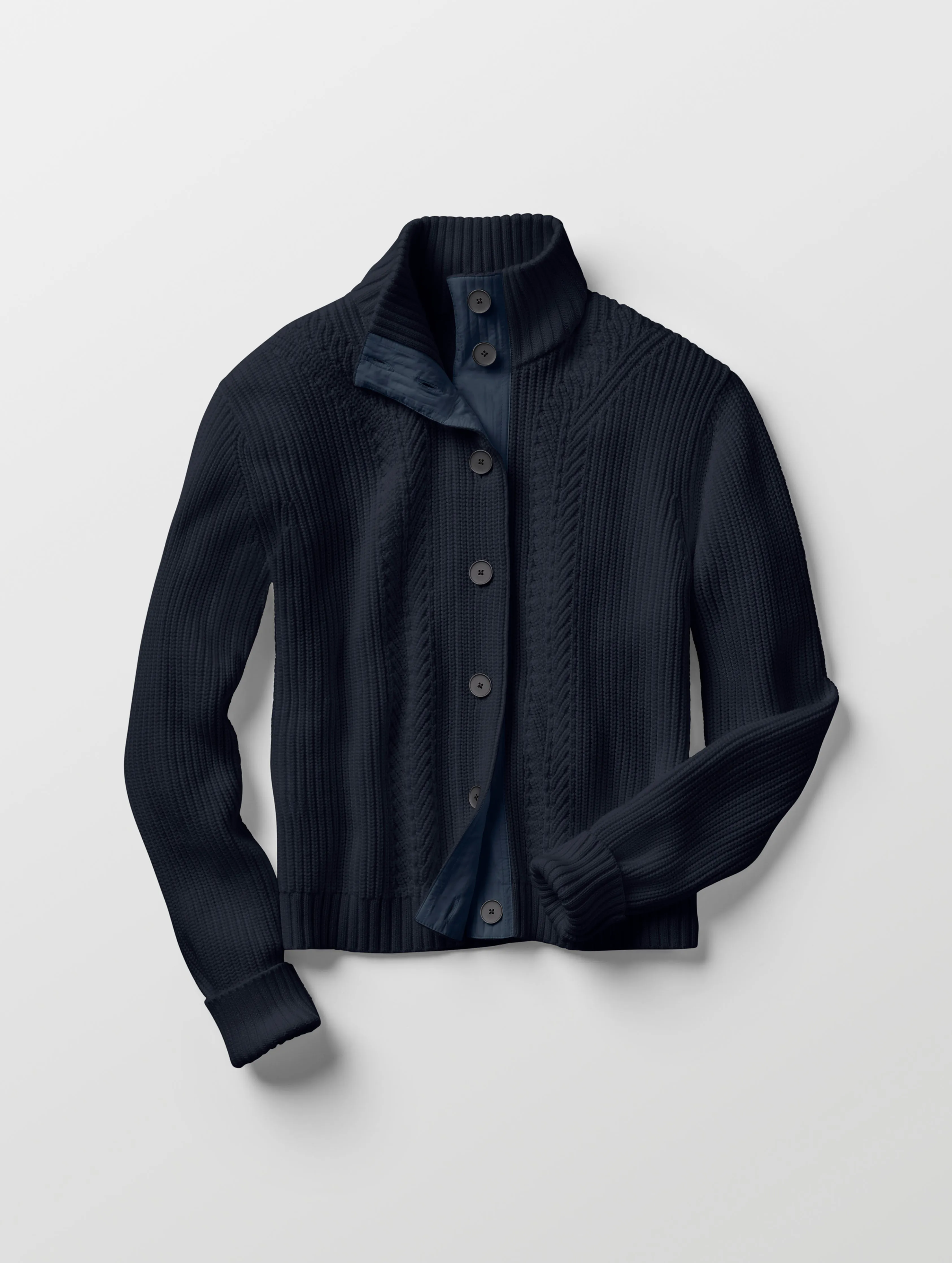 Cato Buttoned Sweater - Total Eclipse