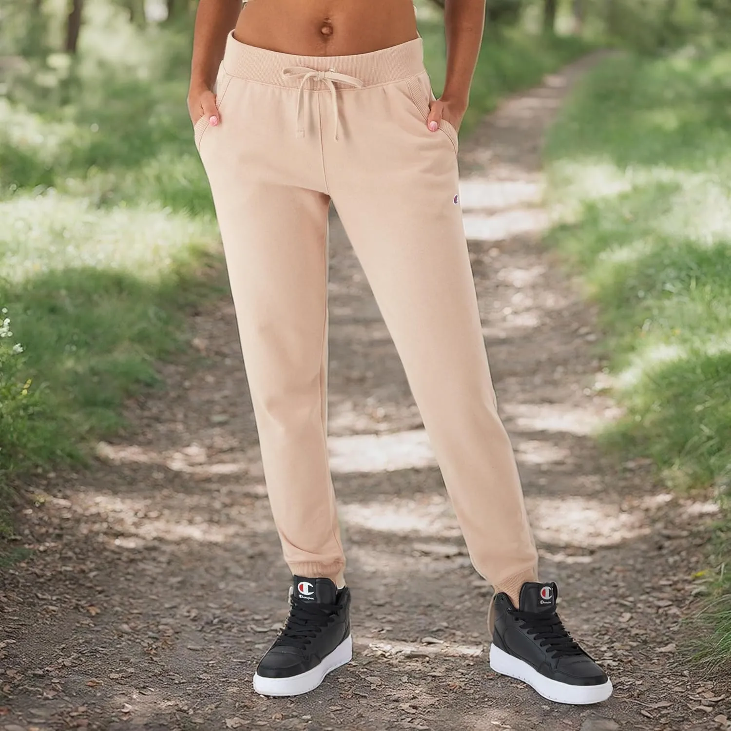 Champion Women's Joggers, Powerblend, Fleece Joggers, Comfortable Pants for Women, 29" (Plus Size Available)