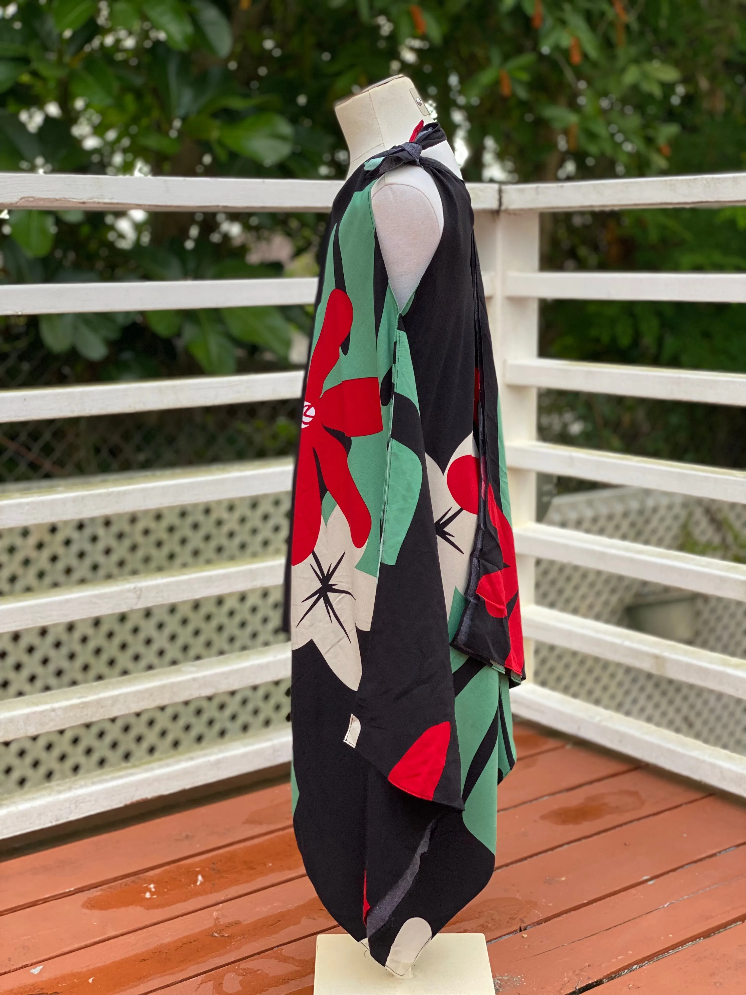 Coradorables GIRLS Mod Aloha Black Handkerchief Dress