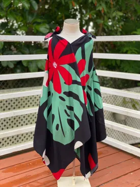 Coradorables GIRLS Mod Aloha Black Handkerchief Dress
