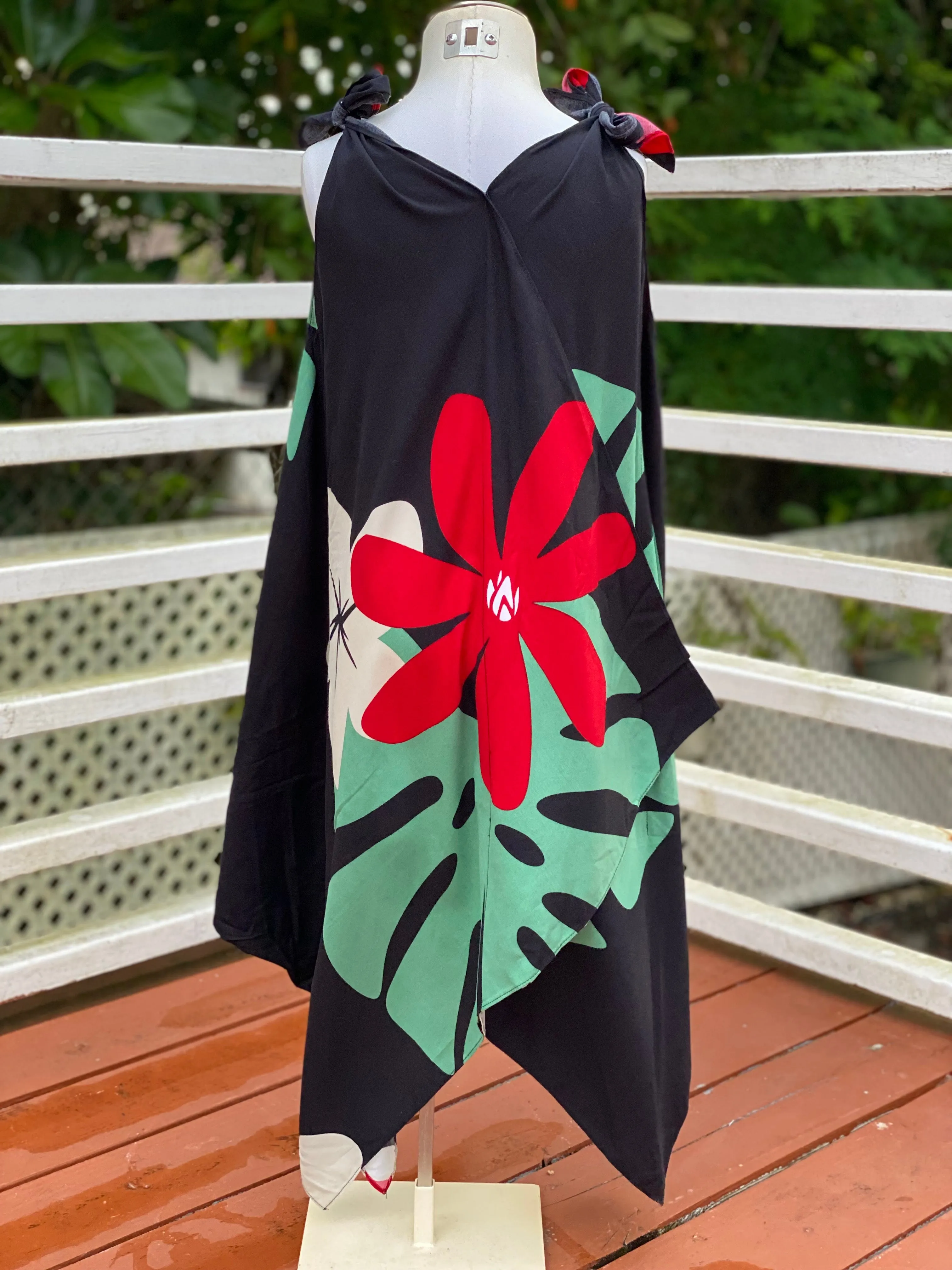 Coradorables GIRLS Mod Aloha Black Handkerchief Dress