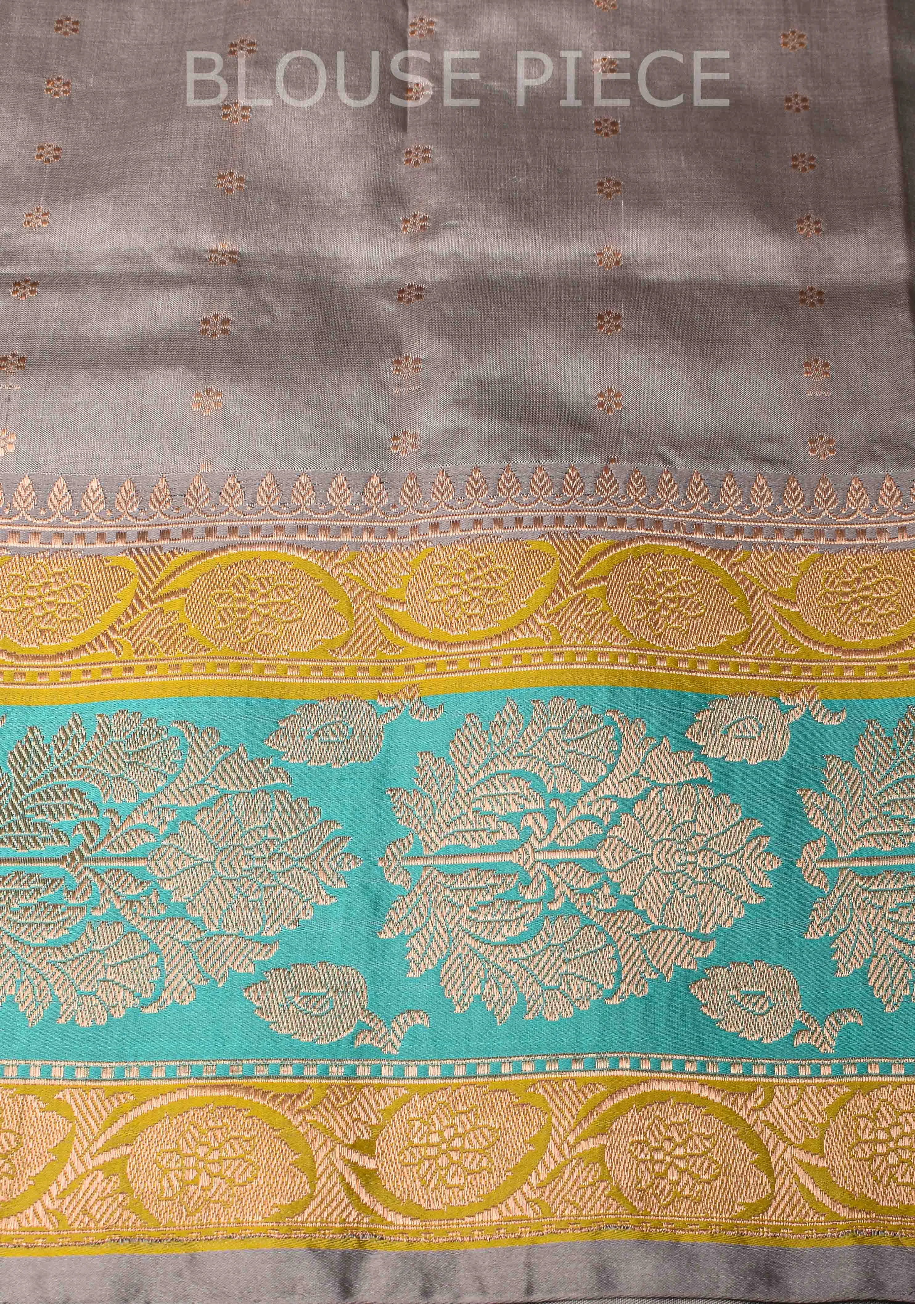 Dark Peach Banarasi Katan silk saree with Meenakari Chunri Buttis and Zari Border | SILK MARK CERTIFIED