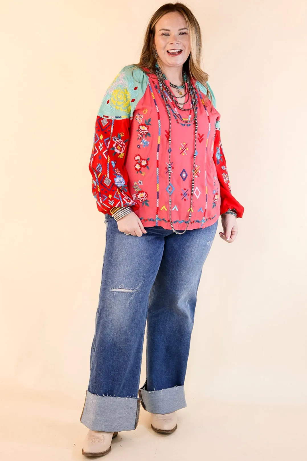 Fiesta Flair Multicolored Long Sleeve Top