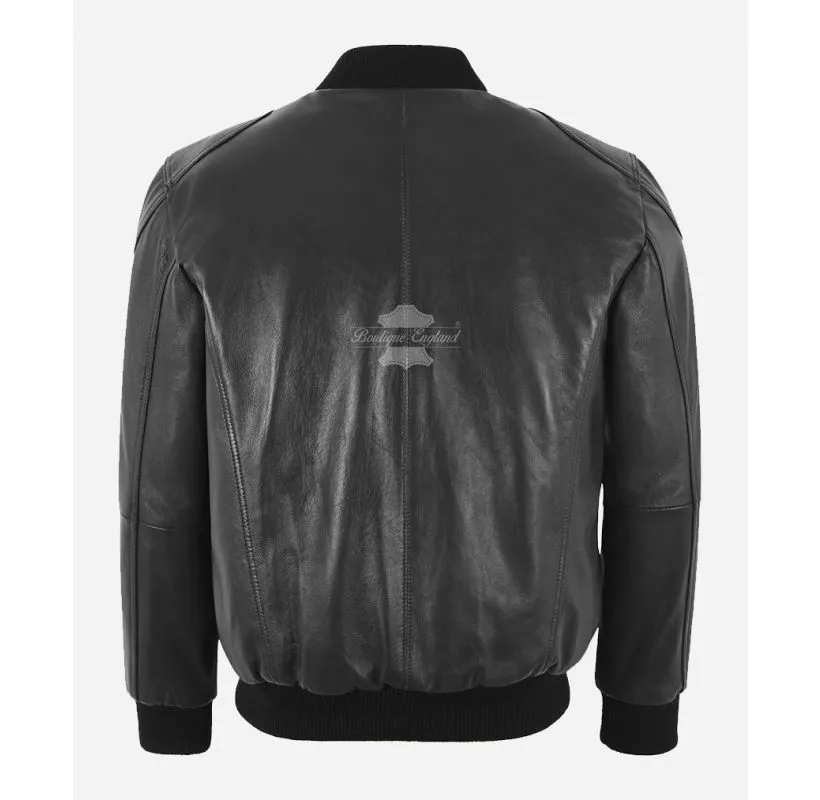 Gerard Flight Bomber jacket Classic Black Aviator Leather Bomber Jacket