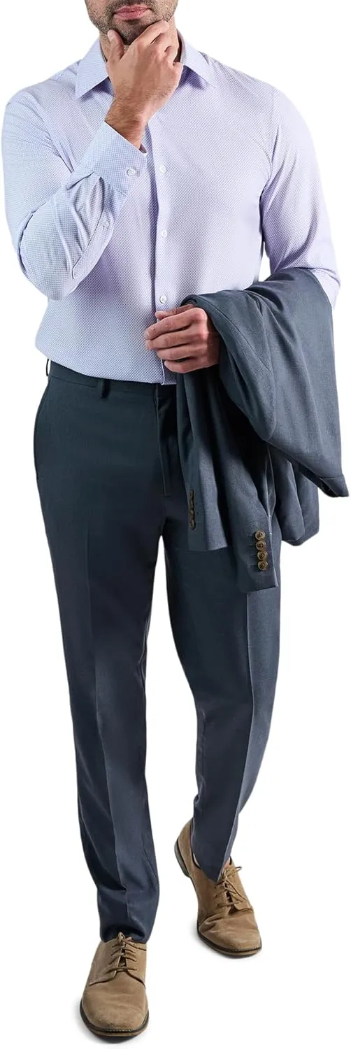 Haggar Men's Smart Wash Slim Fit Dress Shirt