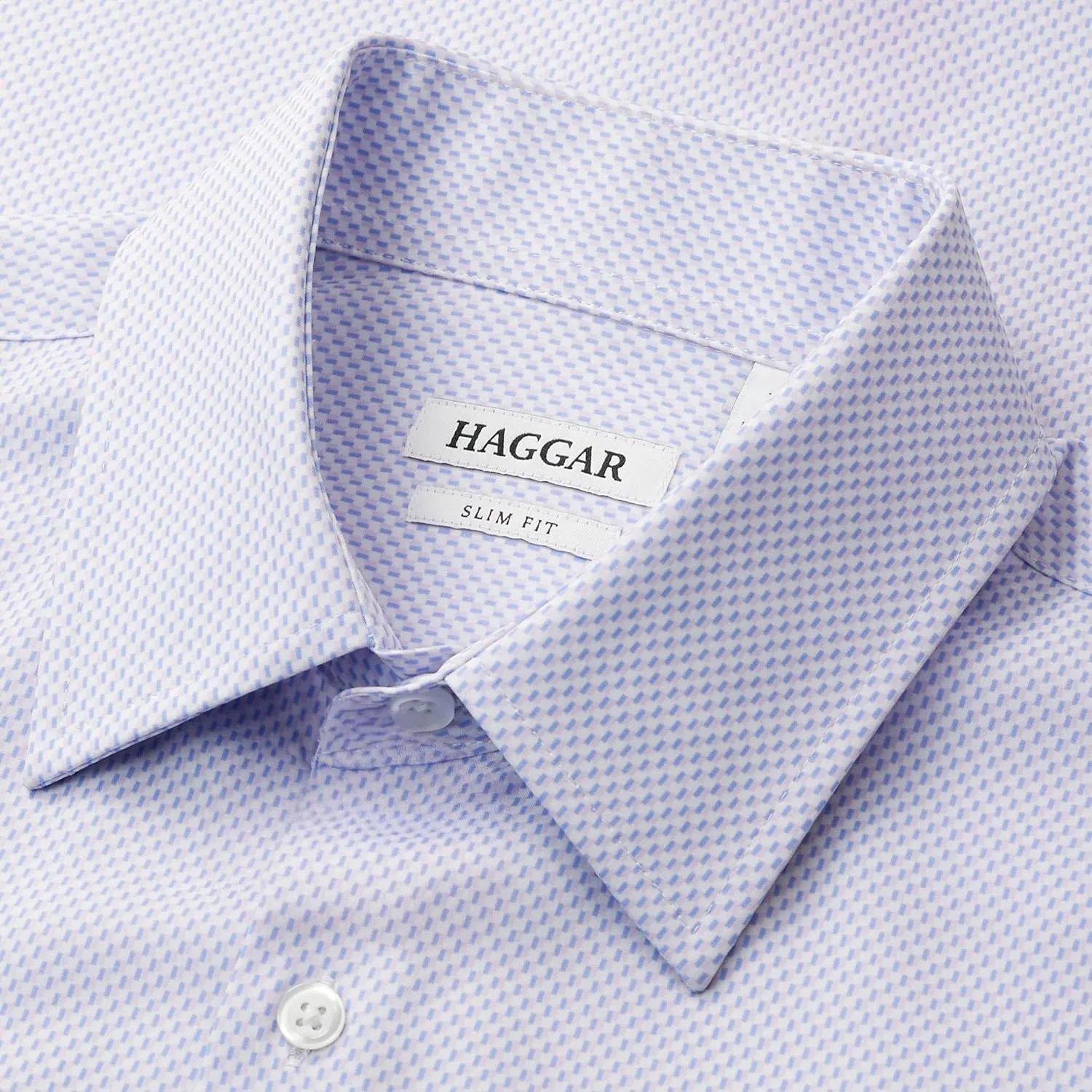 Haggar Men's Smart Wash Slim Fit Dress Shirt