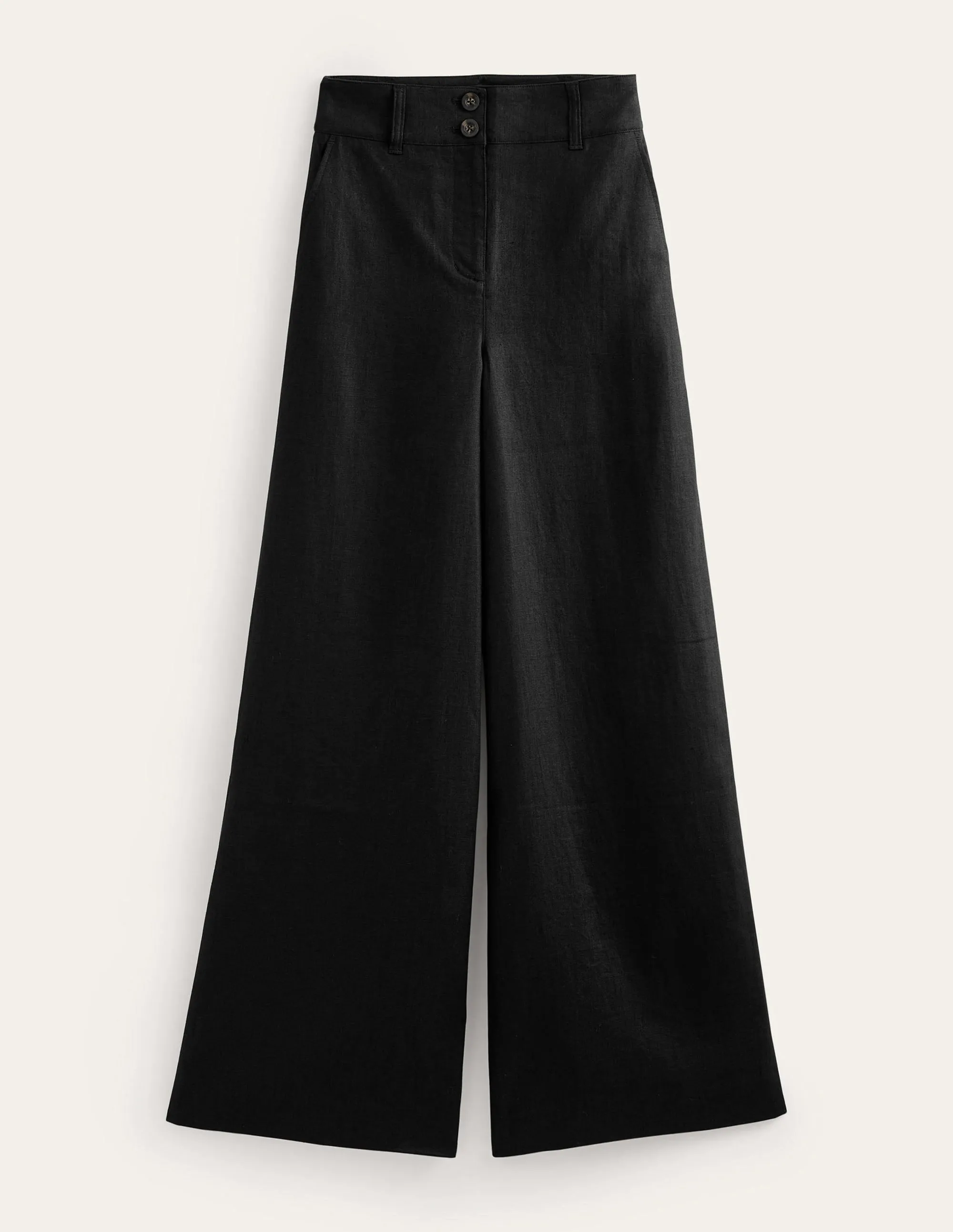 Highbury Linen Trousers-Black