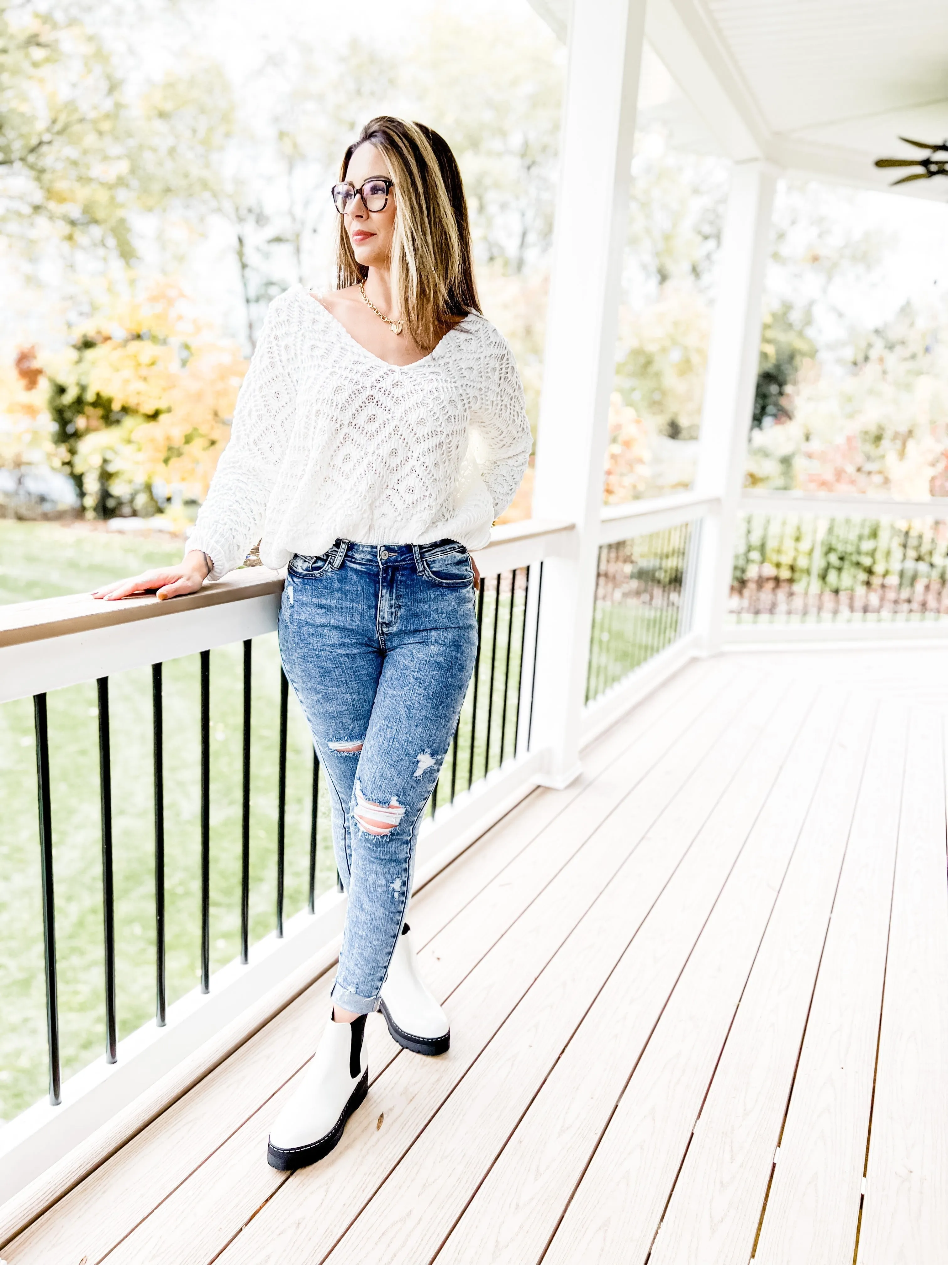 Judy Blue Acid Wash Distressed Skinny Jeans