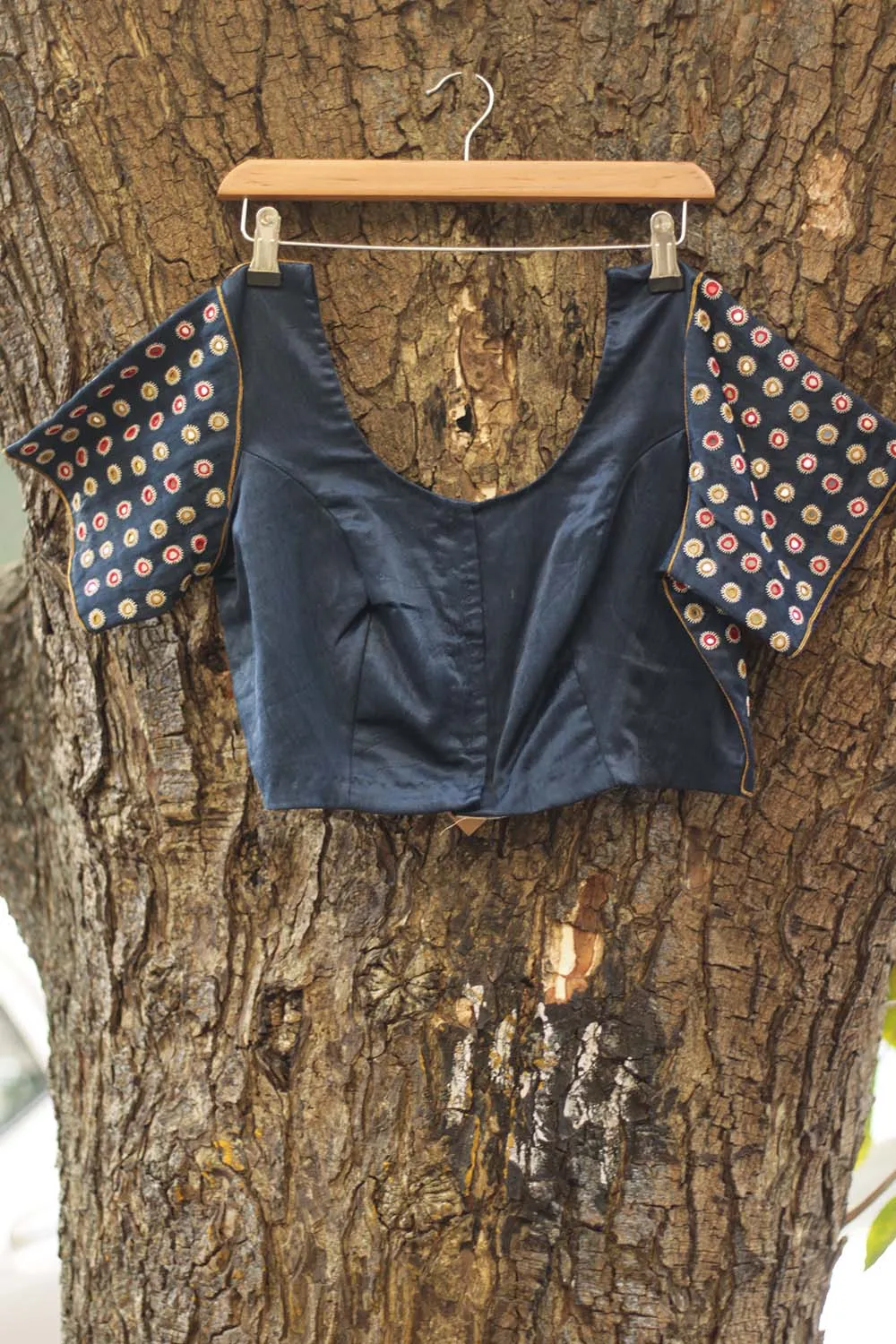 Kutch Mirrorwork Blouse |  Blue