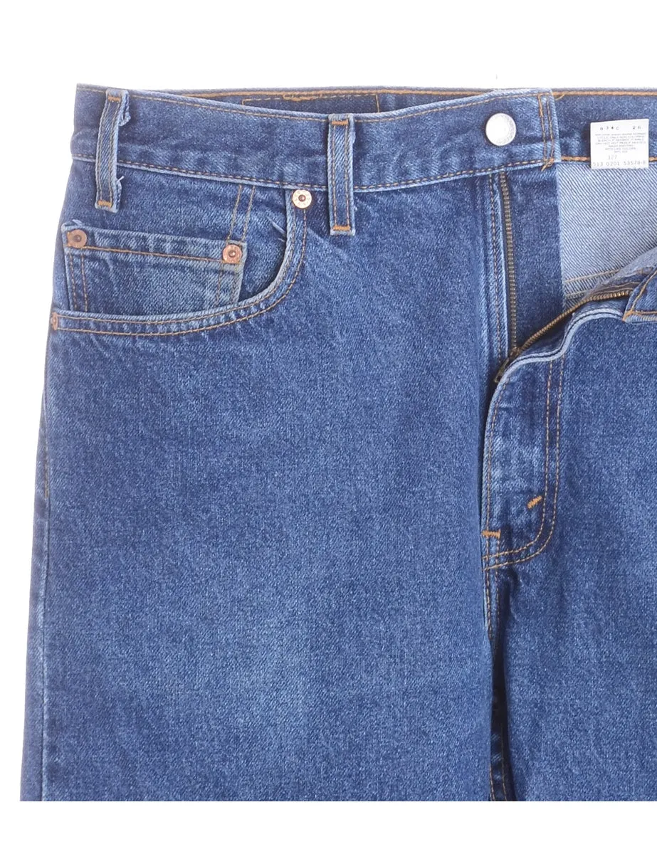 Label Straight Leg Cropped Jeans
