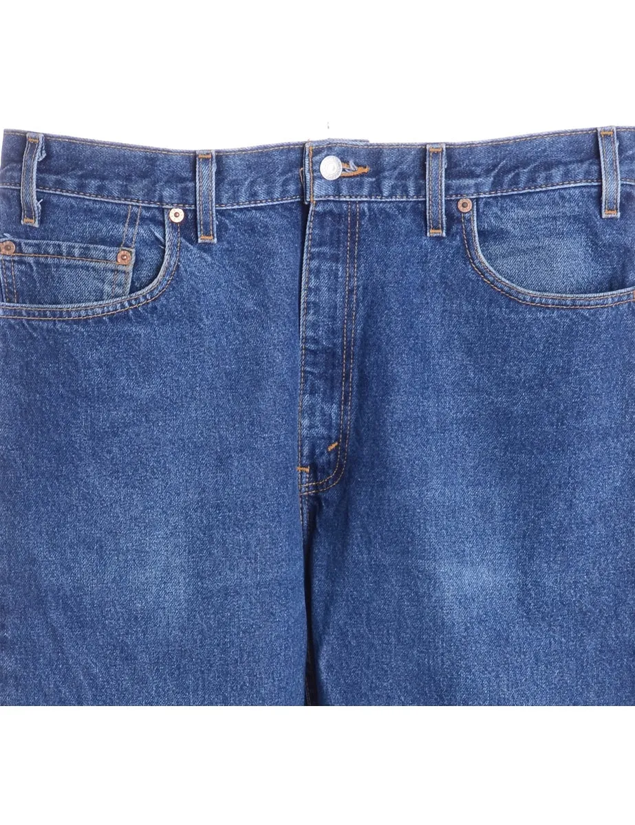 Label Straight Leg Cropped Jeans