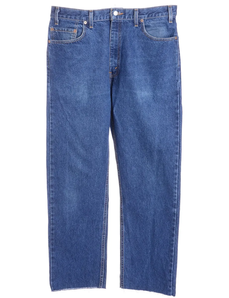 Label Straight Leg Cropped Jeans