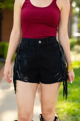 Lacey Distressed Denim Shorts