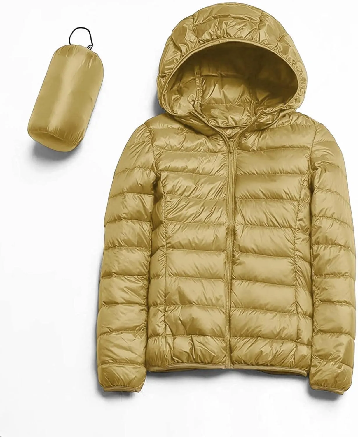 Lightweight Jacket for Women Short Button Down Hooded Jackets Trendy Slim Fit Bubble Coat Winter Warm Puffer Outwear