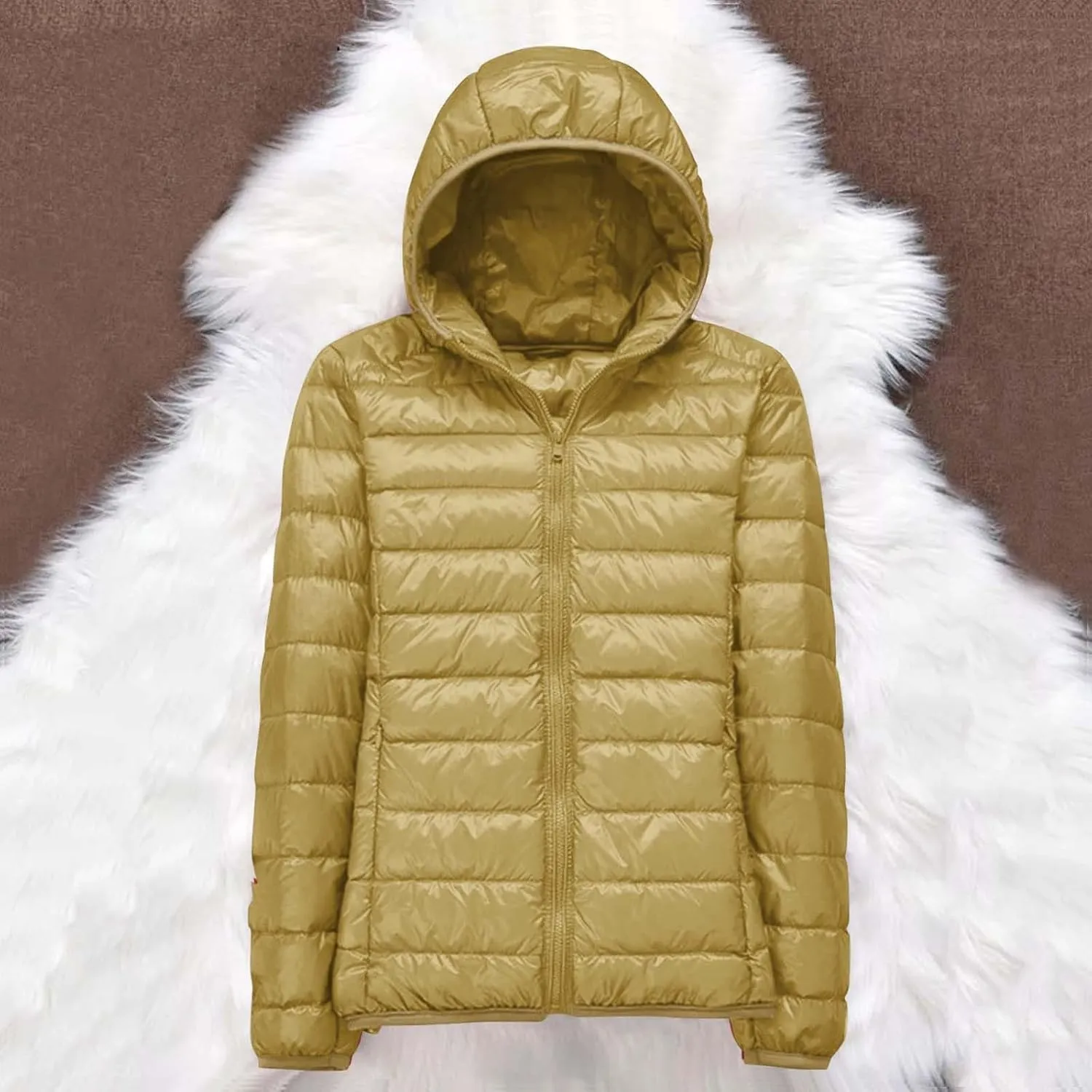 Lightweight Jacket for Women Short Button Down Hooded Jackets Trendy Slim Fit Bubble Coat Winter Warm Puffer Outwear