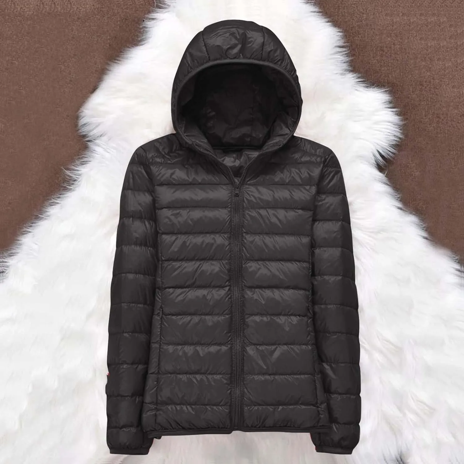 Lightweight Jacket for Women Short Button Down Hooded Jackets Trendy Slim Fit Bubble Coat Winter Warm Puffer Outwear