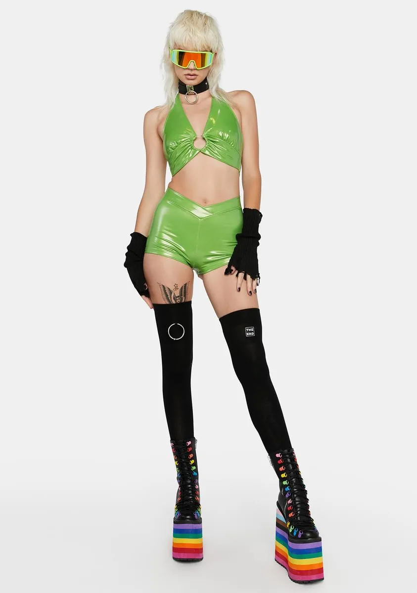 Lime In The Mood Halter Top