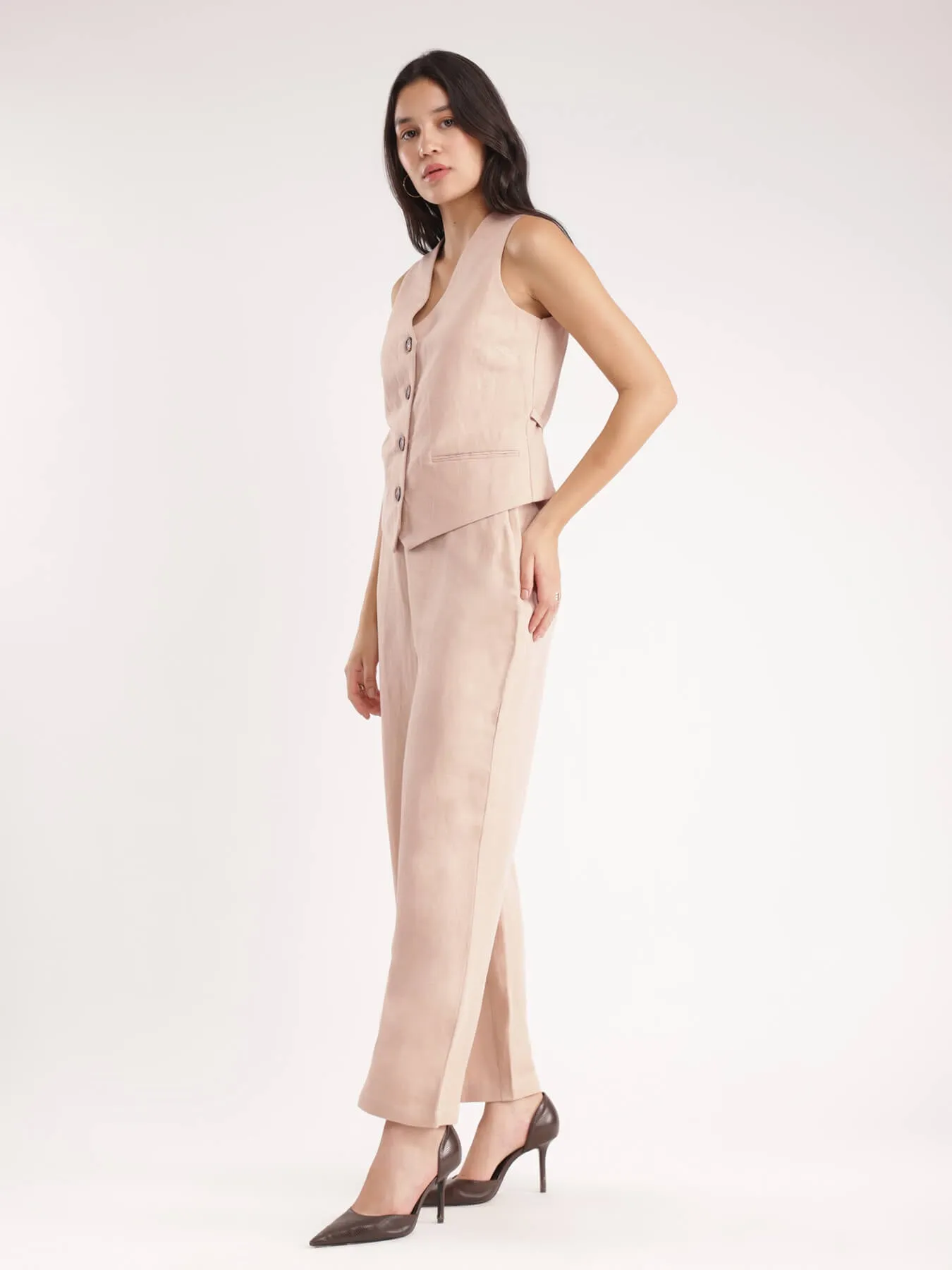 Linen Co-ord Set - Beige