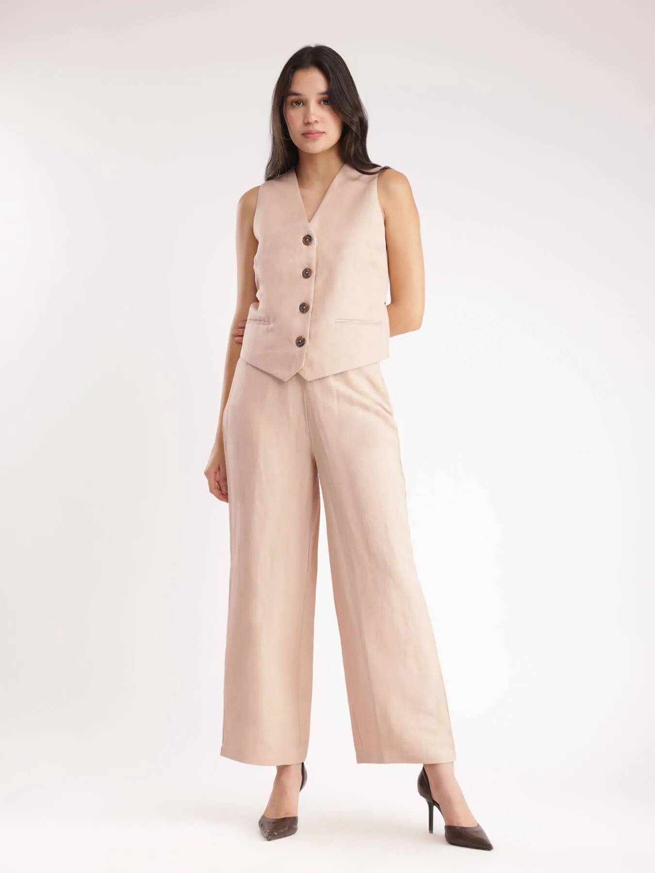 Linen Co-ord Set - Beige