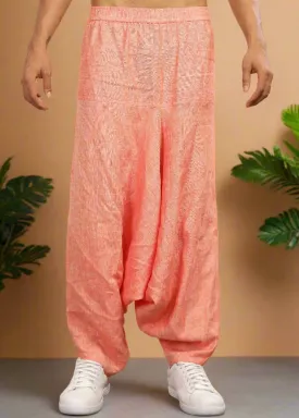 Linen Harem Pants - Orange Chambray