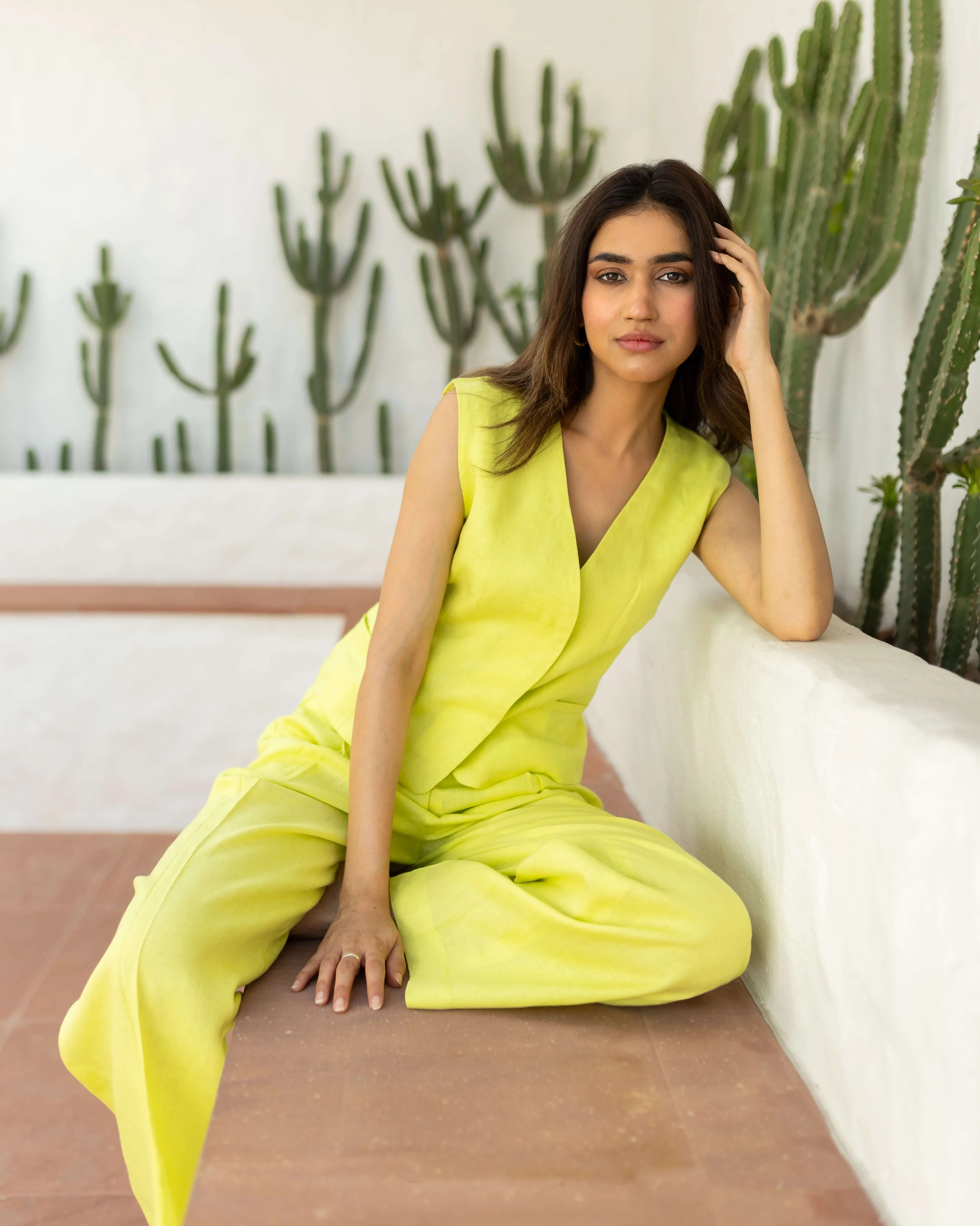 Linen Trousers Lime