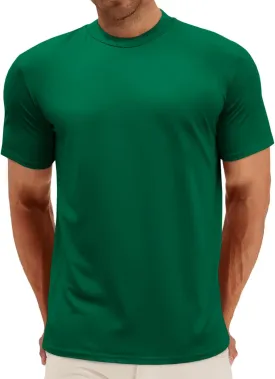 Makkrom Mens Mock Turtleneck T-Shirts Summer Short Sleeve Basic Tees Casual Solid Pullover Tops