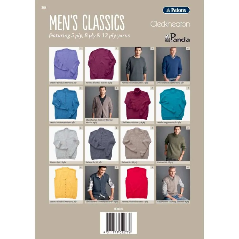 Mens Classic Knits Pattern Book (354)