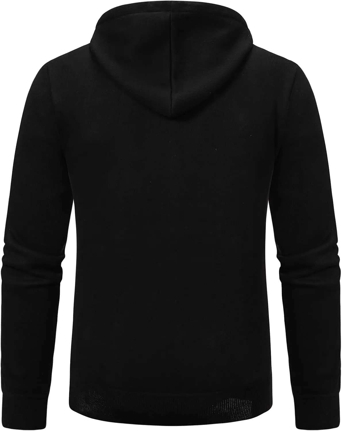 Men's Fleece Full-Zip Hoodie Cardigan Sweater Knit Hooded Casual Regular Fit Sweatshirt with Pocket