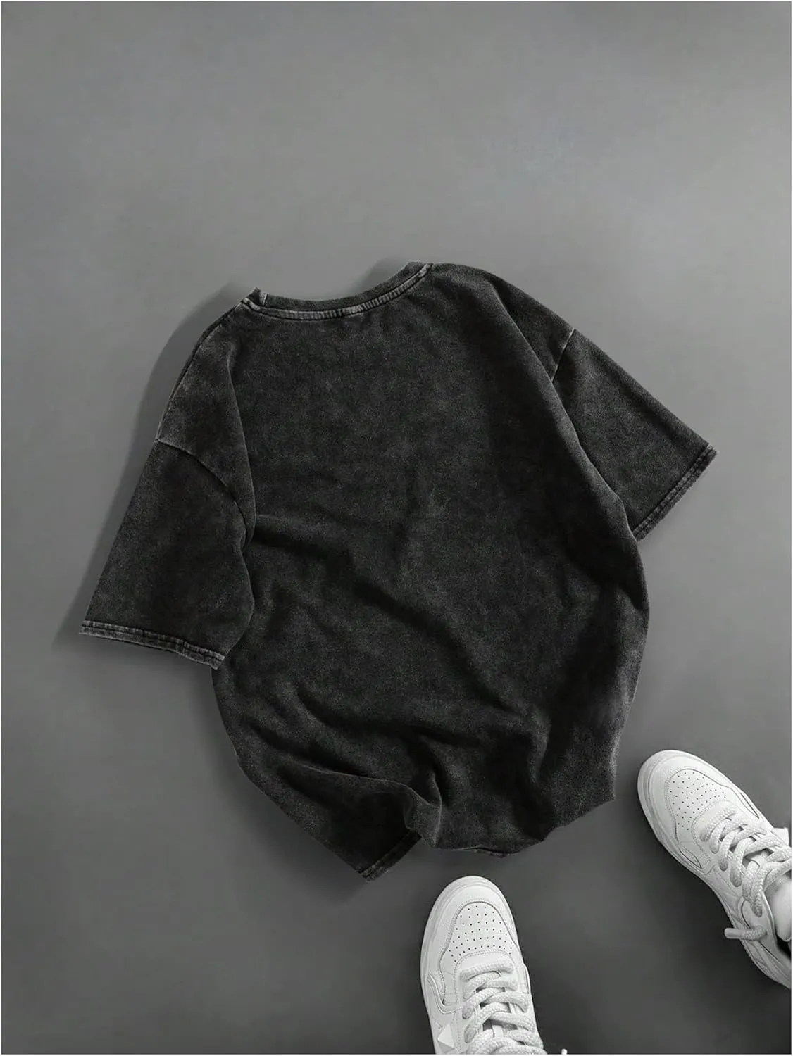 Men's Graphic Oversized Short Sleeve Tee Shirt Y2K Vintage Cool Acid Wash Streetwear T-Shirts