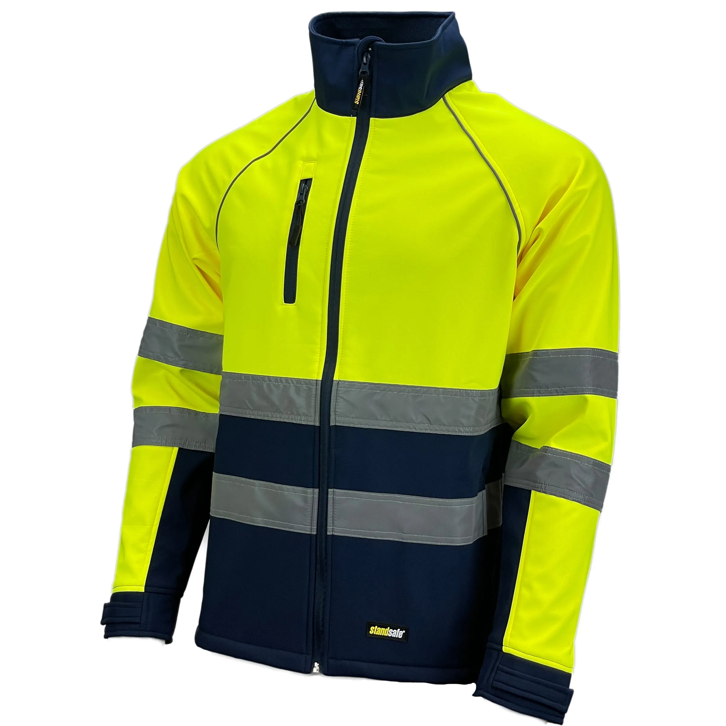 Mens Hi Vis Weatherproof SoftShell Jacket