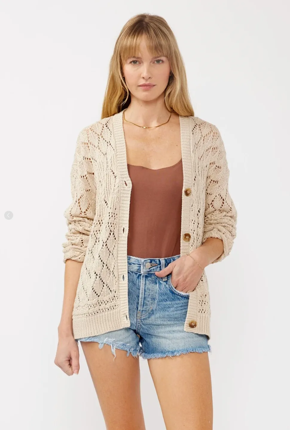 Out and About Pointelle Cardigan