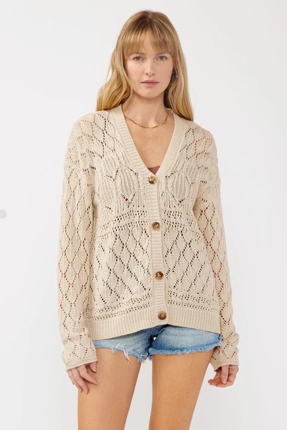 Out and About Pointelle Cardigan