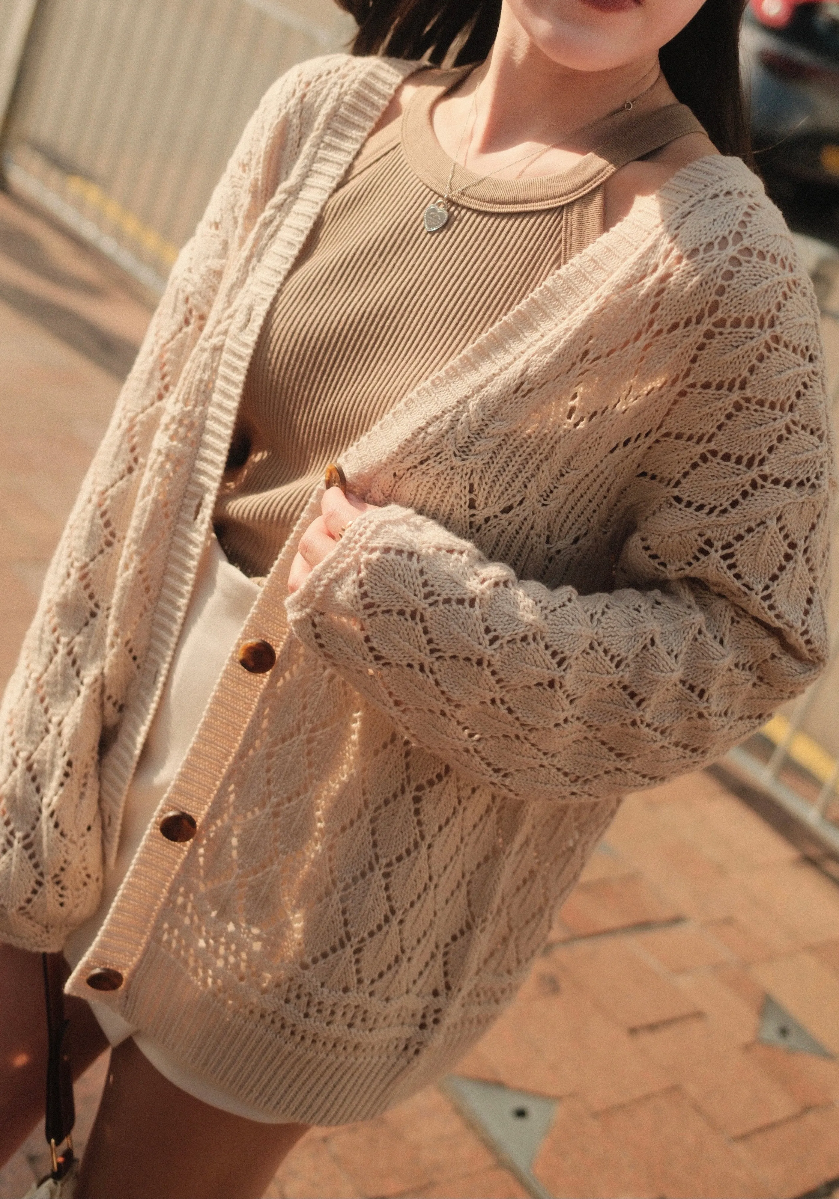 Out and About Pointelle Cardigan