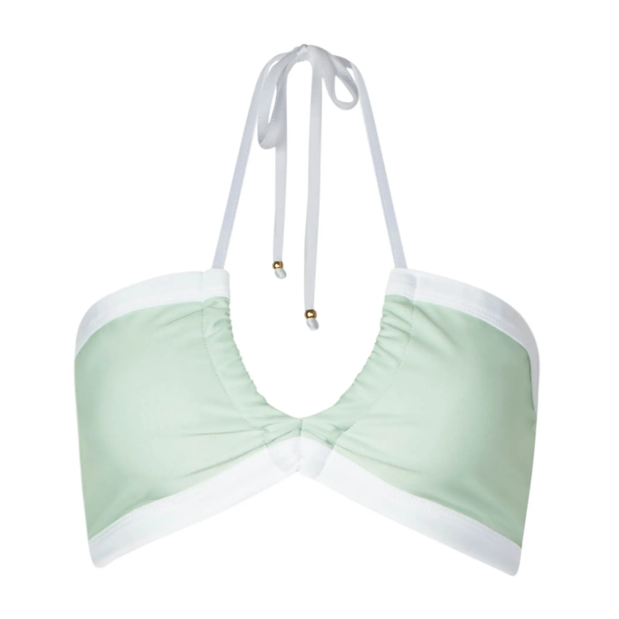 Pastel Green Alicia Halter Bikini Top