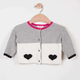 Reversible Woolly Cardigan With Charming Design