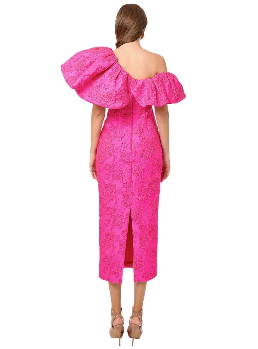 Soleil Dramatic Shoulder Column Midi