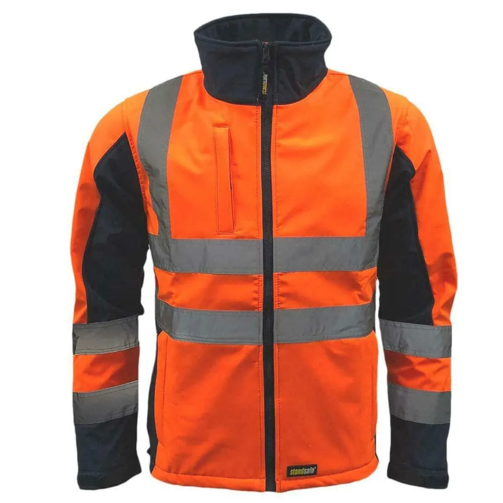 Standsafe HV018 Reflective High Visibility Hi Vis Viz Work Soft Shell Jacket  S-5XL