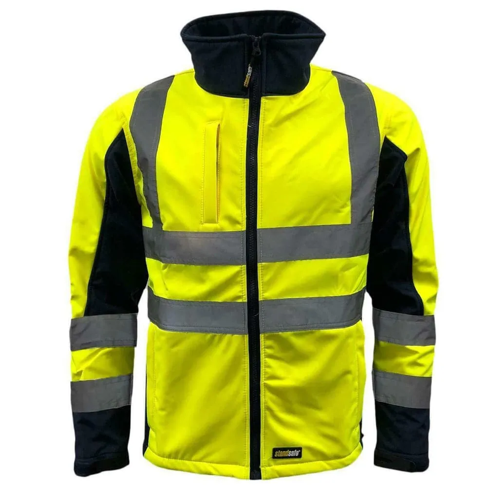 Standsafe HV018 Reflective High Visibility Hi Vis Viz Work Soft Shell Jacket  S-5XL