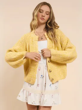 SUNROOF HALF BUTTONED CARDIGAN AH1444