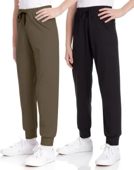 Sweet Hearts Girls' Fleece Sweatpants - 2 Pack Super Soft Athletic Performance Jogger Pants: Made in USA (7-16)