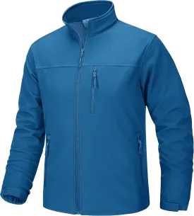 TACVASEN Men's Lightweight Softshell Jacket Fleece Lined Waterproof Tactical Soft Shell Rain Coats Windbreaker Outdoor