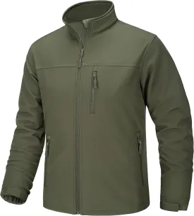 TACVASEN Men's Lightweight Softshell Jacket Fleece Lined Waterproof Tactical Soft Shell Rain Coats Windbreaker Outdoor
