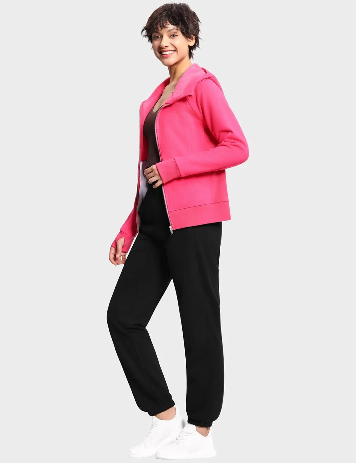 THE GYM PEOPLE Women's Fleece Sweatpants Warm Workout Joggers Pants with Pockets
