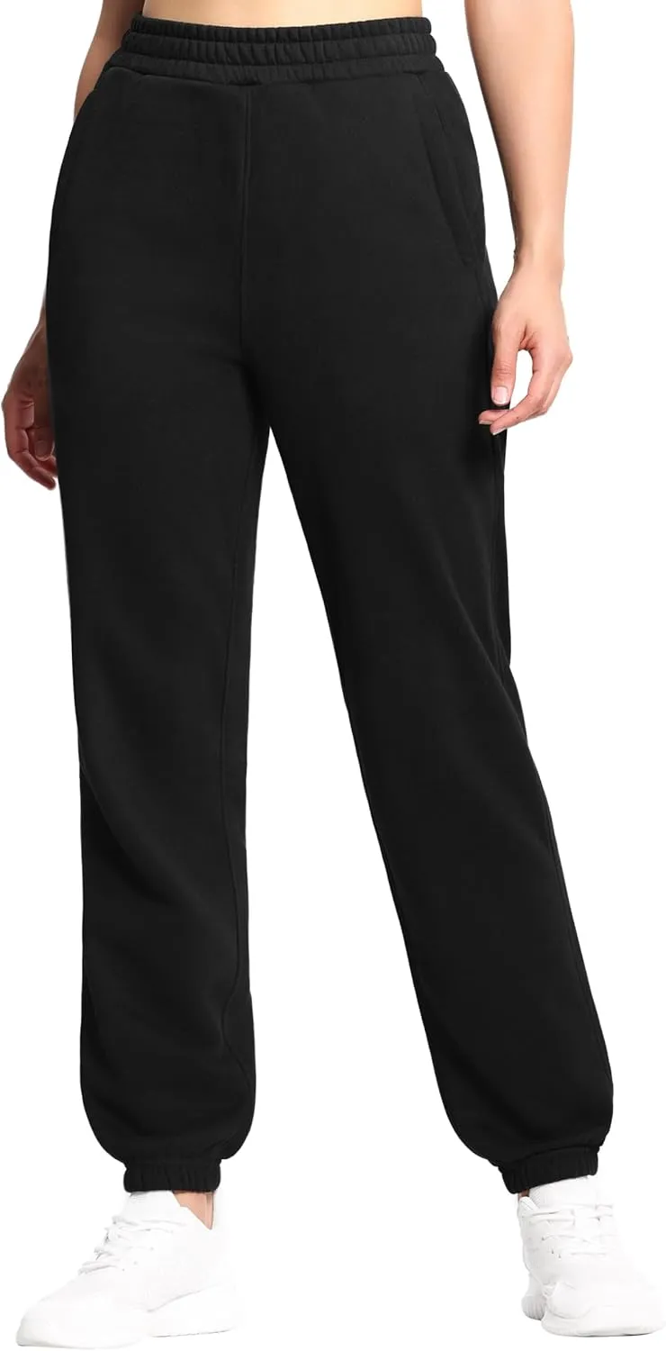 THE GYM PEOPLE Women's Fleece Sweatpants Warm Workout Joggers Pants with Pockets