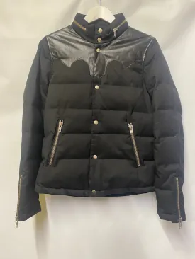 The Kooples Black Down Filled Coat Western Style Yoke Detail XS